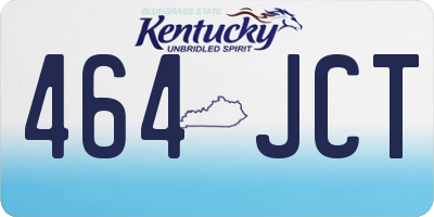 KY license plate 464JCT