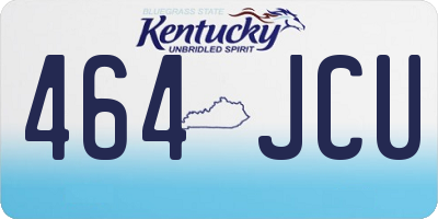 KY license plate 464JCU