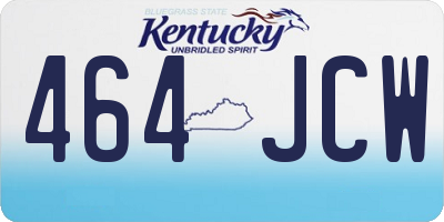 KY license plate 464JCW