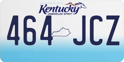 KY license plate 464JCZ