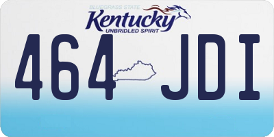 KY license plate 464JDI