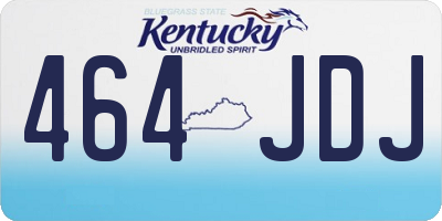 KY license plate 464JDJ