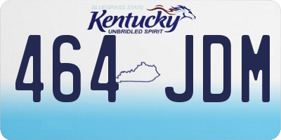 KY license plate 464JDM