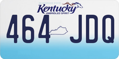 KY license plate 464JDQ