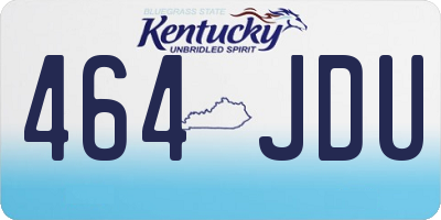 KY license plate 464JDU