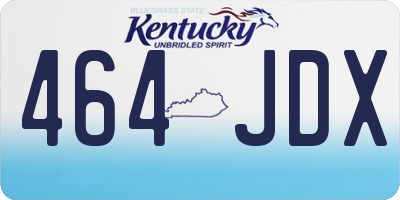 KY license plate 464JDX