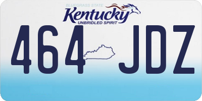 KY license plate 464JDZ