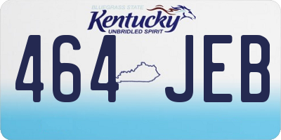 KY license plate 464JEB