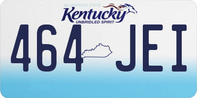 KY license plate 464JEI