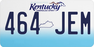 KY license plate 464JEM