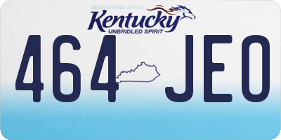 KY license plate 464JEO