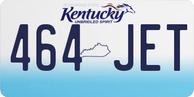 KY license plate 464JET
