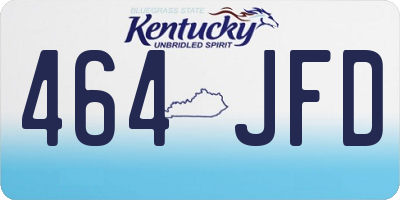 KY license plate 464JFD