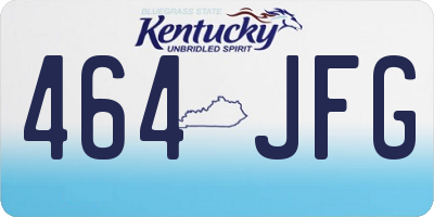 KY license plate 464JFG