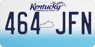 KY license plate 464JFN