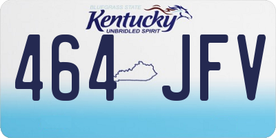 KY license plate 464JFV