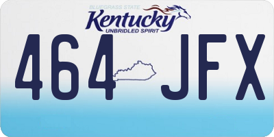 KY license plate 464JFX