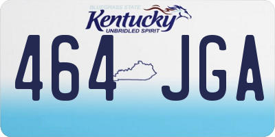 KY license plate 464JGA