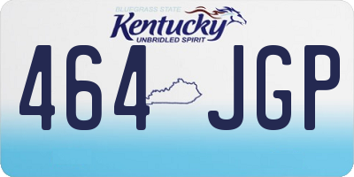 KY license plate 464JGP