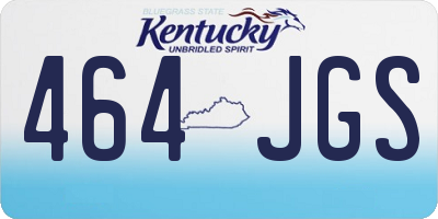 KY license plate 464JGS