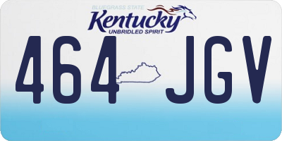 KY license plate 464JGV