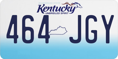 KY license plate 464JGY