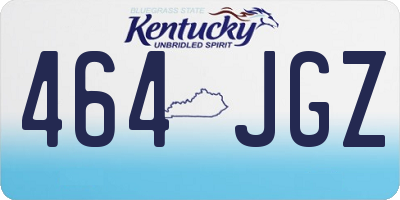 KY license plate 464JGZ