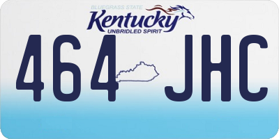 KY license plate 464JHC