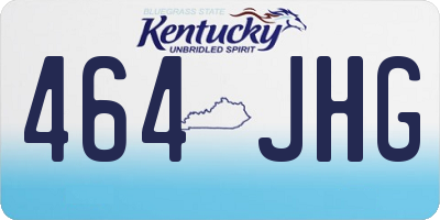KY license plate 464JHG