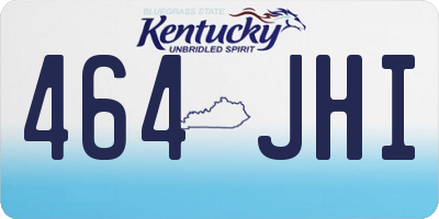 KY license plate 464JHI