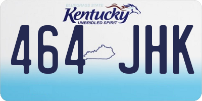 KY license plate 464JHK