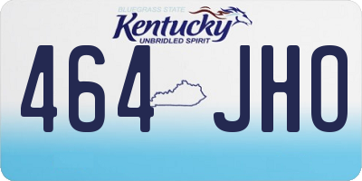 KY license plate 464JHO