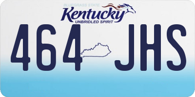 KY license plate 464JHS