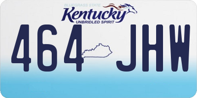 KY license plate 464JHW