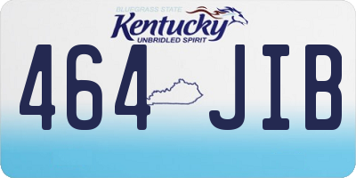 KY license plate 464JIB