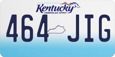 KY license plate 464JIG