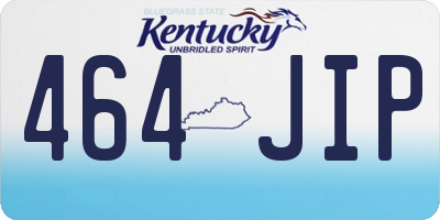 KY license plate 464JIP