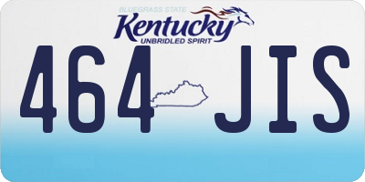 KY license plate 464JIS