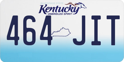 KY license plate 464JIT