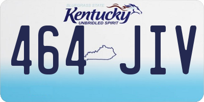 KY license plate 464JIV