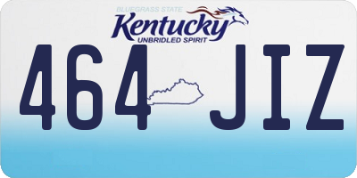 KY license plate 464JIZ