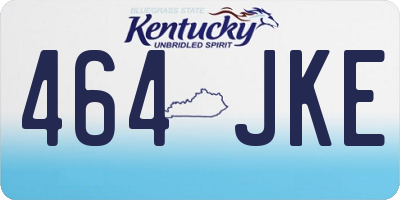KY license plate 464JKE