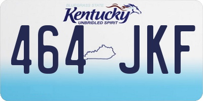 KY license plate 464JKF