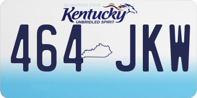 KY license plate 464JKW