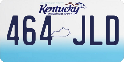 KY license plate 464JLD