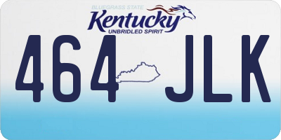 KY license plate 464JLK