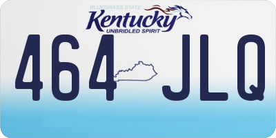 KY license plate 464JLQ