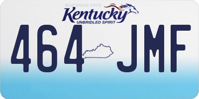KY license plate 464JMF