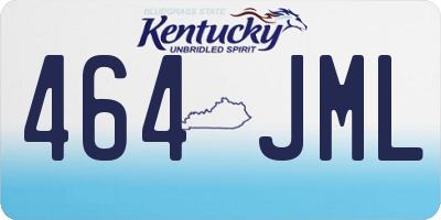 KY license plate 464JML