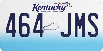 KY license plate 464JMS